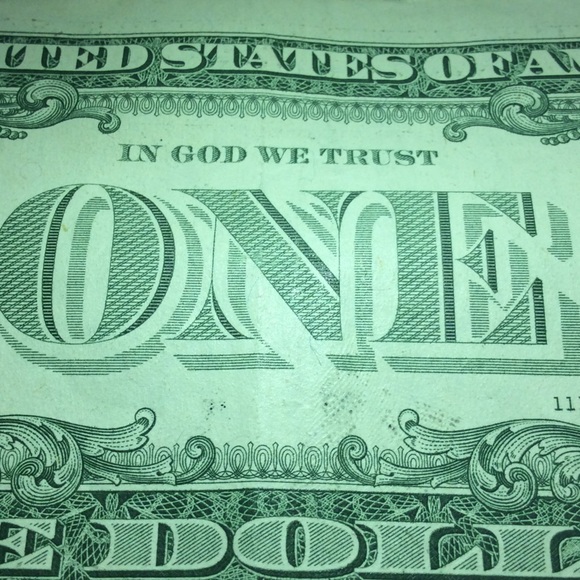 Scarce Error Ink Bleedthrough Both Sides $1 Dollar - Picture 4 of 7